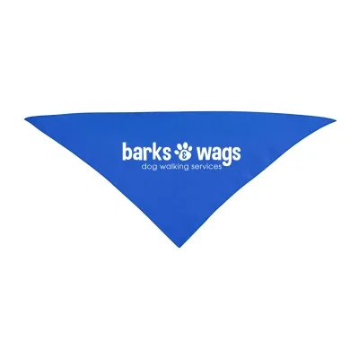 Large size bandana tied around a dog's neck