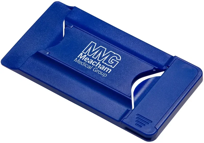 Custom Smart Mobile Wallet close-up of card slot and logo area