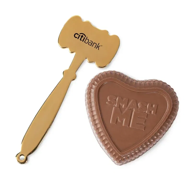 Smash Chocolate Heart with Nonpareils — view 2