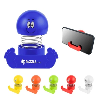 Lime green figure shown without a device in the cradle