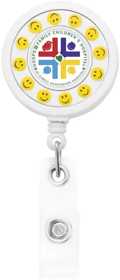 Personalized Smiley Spinner Badge Reel