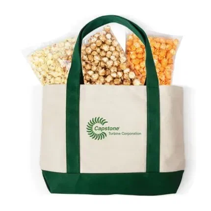 Snack On The Beach Canvas Boat Tote Gift Set — view 2