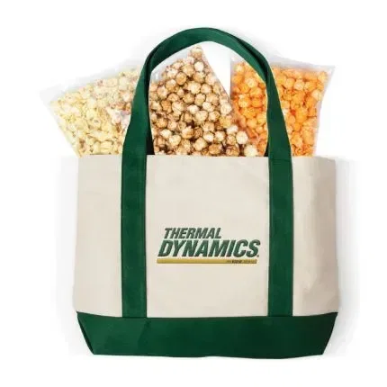 Snack On The Beach Embroidered Canvas Boat Tote Gift Set — view 2