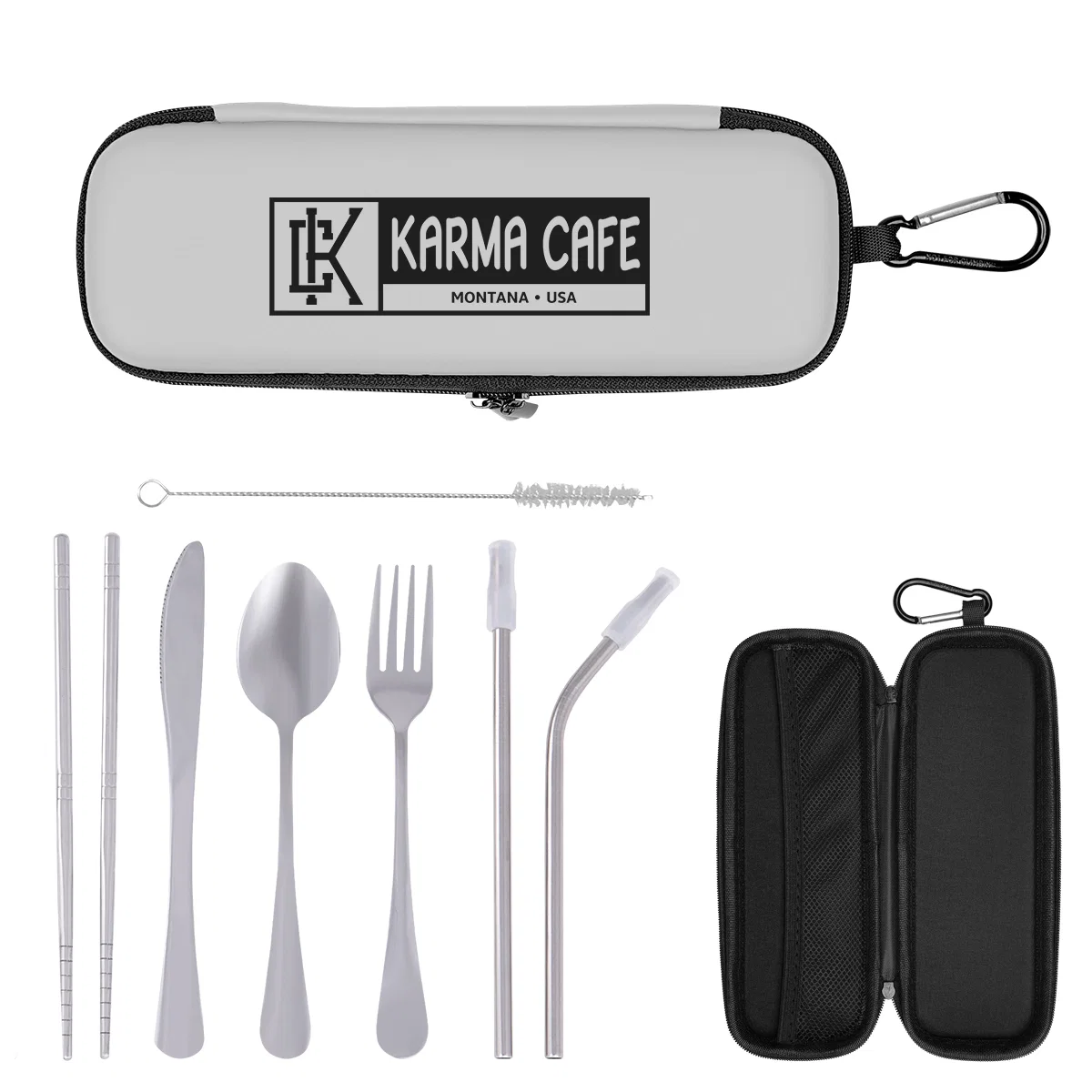 Four color choices offered for this take-along cutlery kit
