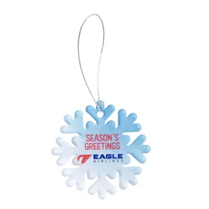 Snowflake Ornament, 2.63" x 2.63" Clear Acrylic, Full-Color Imprint