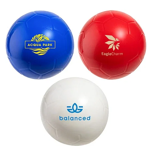Soccer 4-inch vinyl custom branded play ball printed like a real soccer ball