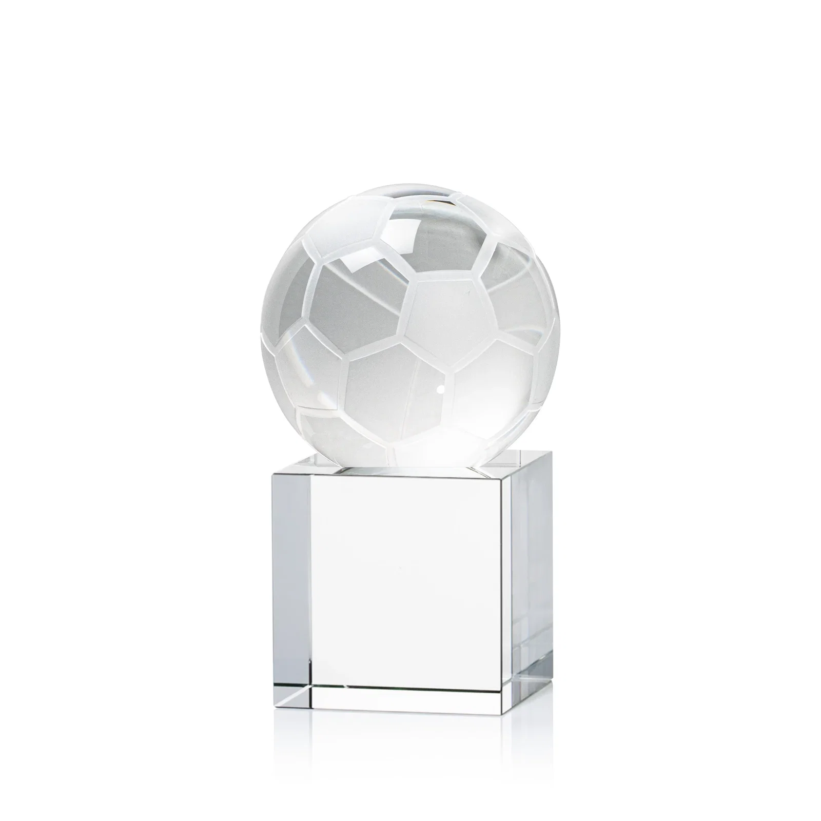Custom Optical Crystal Soccer Ball Award for volunteer appreciation