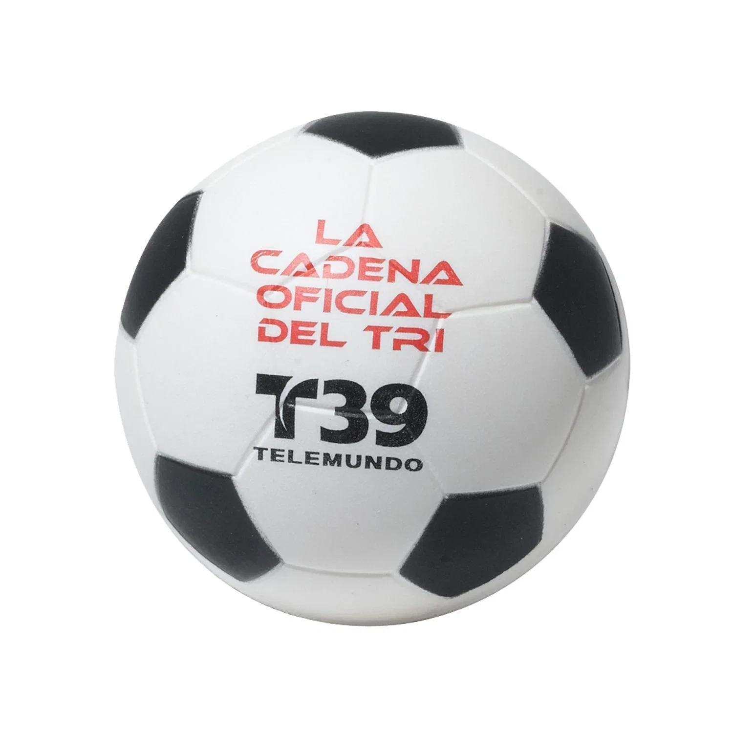 Customized Soccer Stress Ball — White / Black — view 2