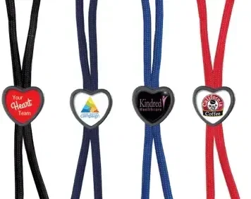 Soft Braided Heart Slider Lanyard with Breakaway Safety — view 3