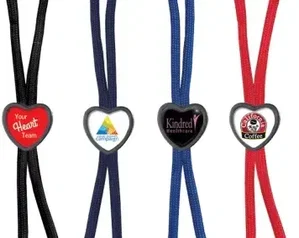 Soft Braided Heart Slider Lanyard with Breakaway Safety
