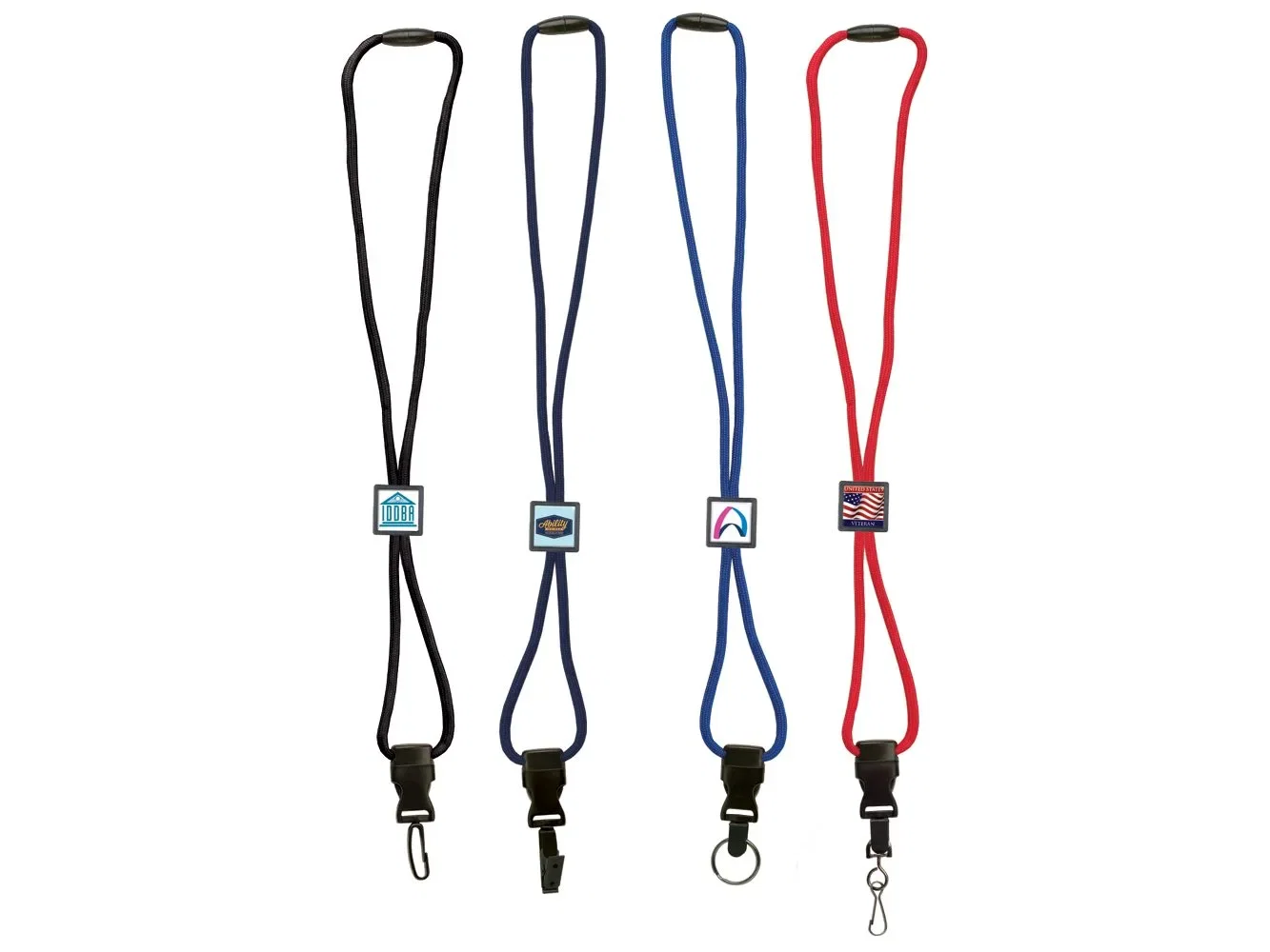 Soft Touch Braided Lanyard with Breakaway Safety & Shaped Slider — view 4