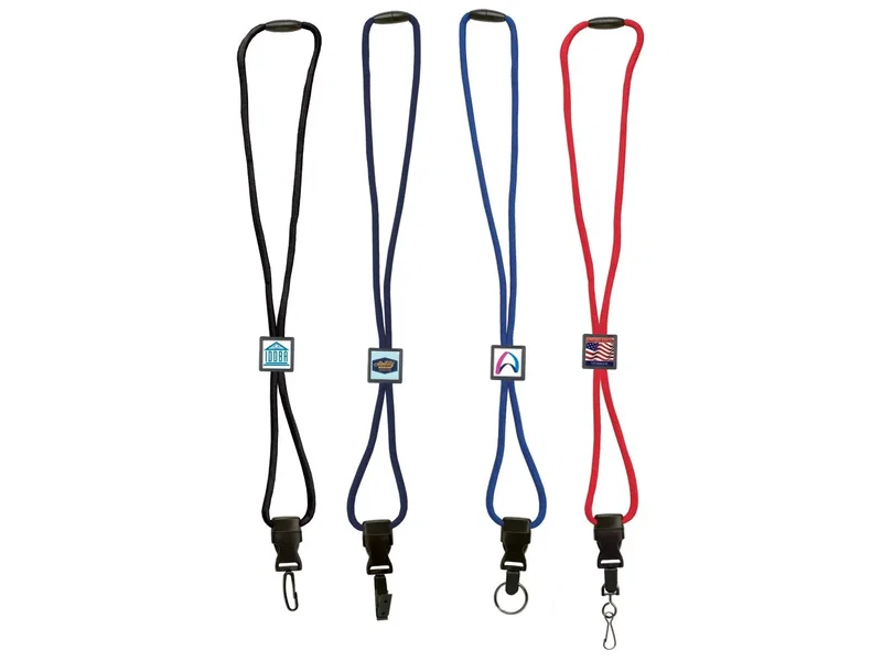 Soft Touch Braided Lanyard with Breakaway Safety & Shaped Slider — view 4