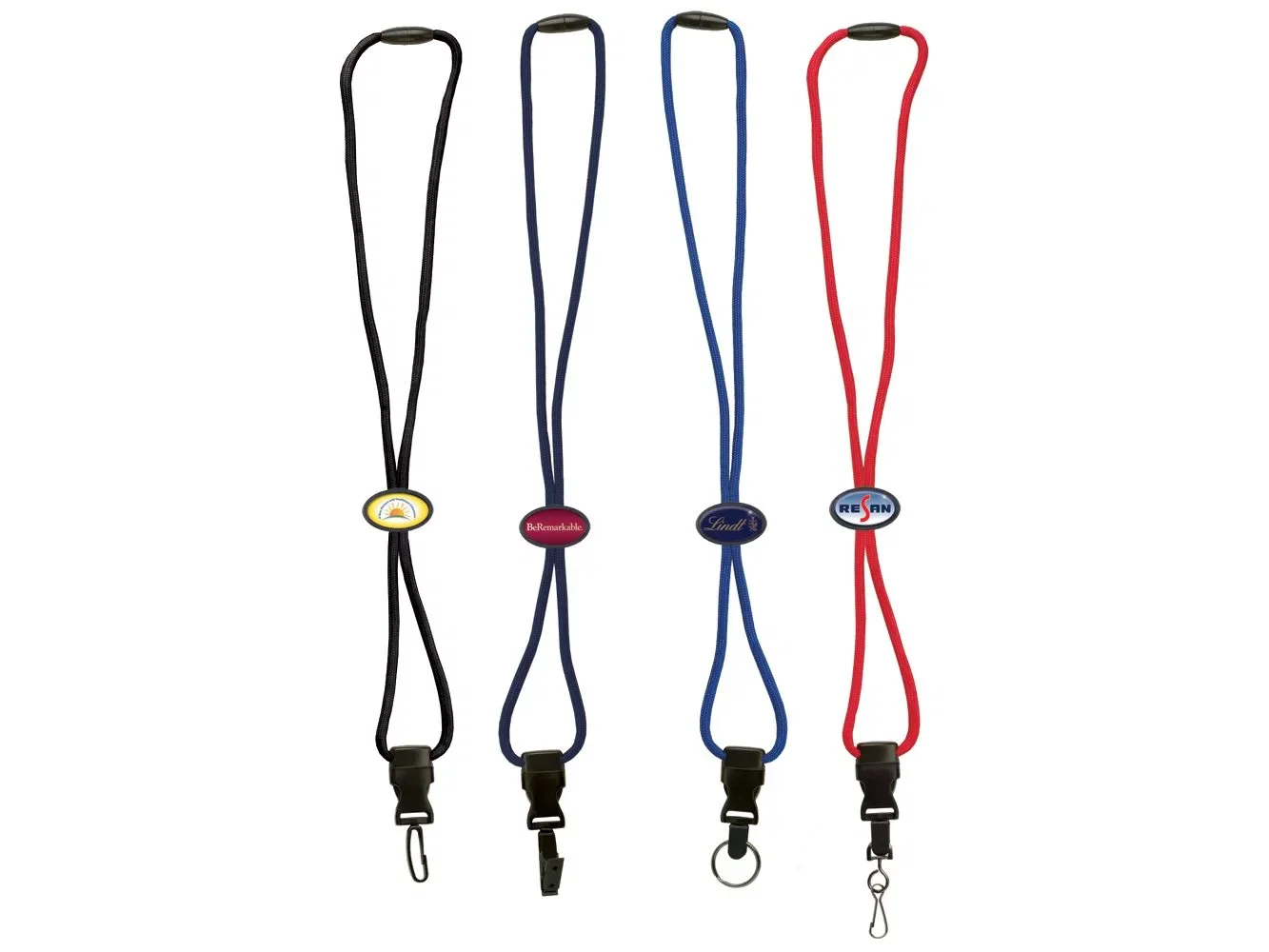 Soft Touch Braided Lanyard with Breakaway Safety & Shaped Slider — view 5