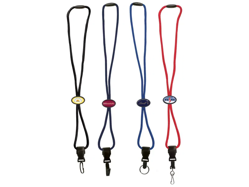 Soft Touch Braided Lanyard with Breakaway Safety & Shaped Slider — view 5