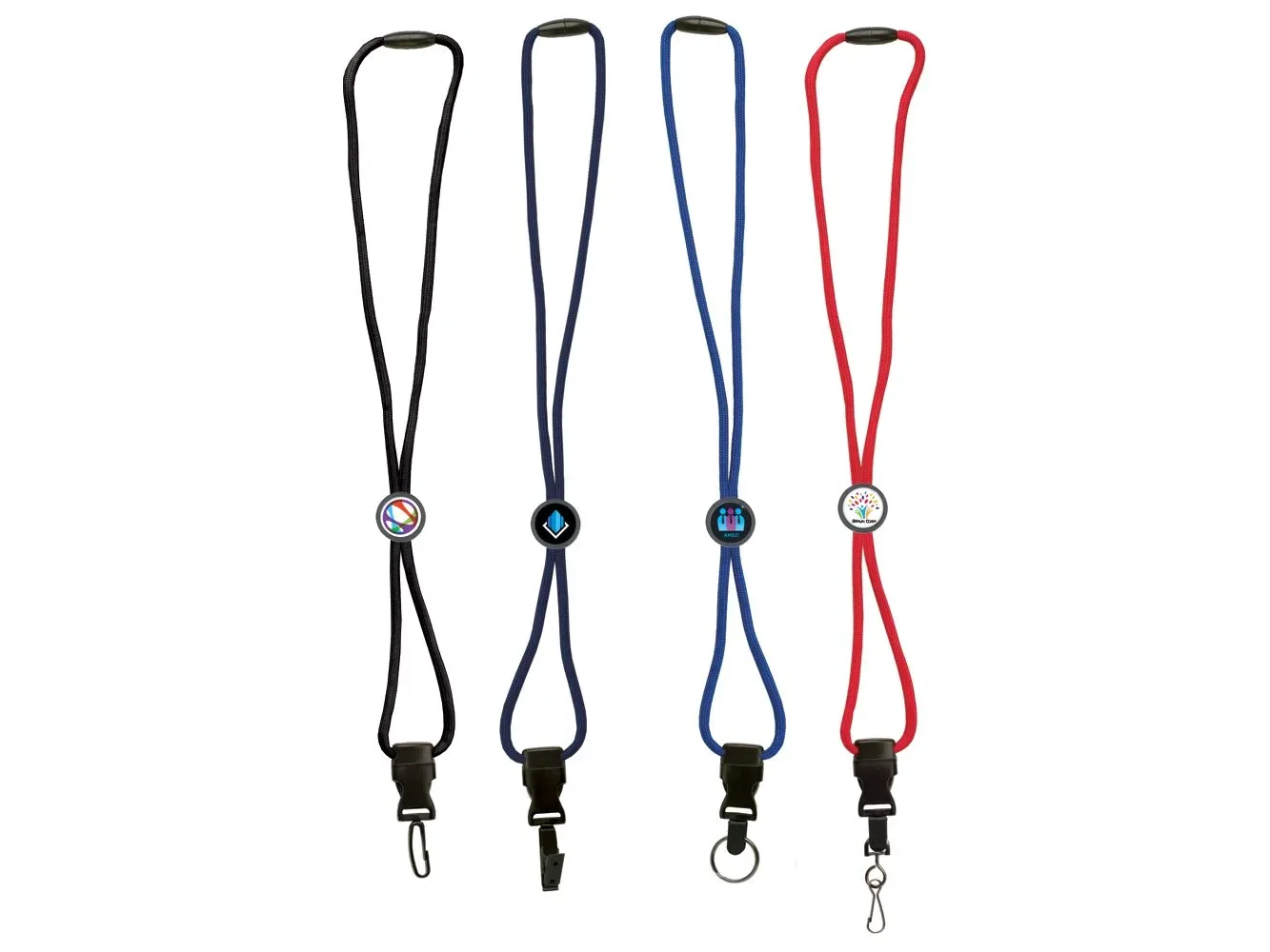 Soft Touch Braided Lanyard with Breakaway Safety & Shaped Slider — view 6