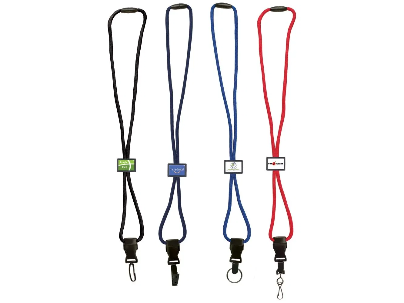 Soft Touch Braided Lanyard with Breakaway Safety & Shaped Slider — view 7