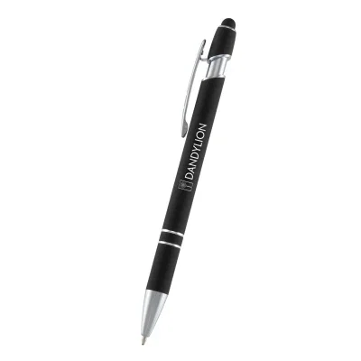 Soft-touch stylus pen shown at full length