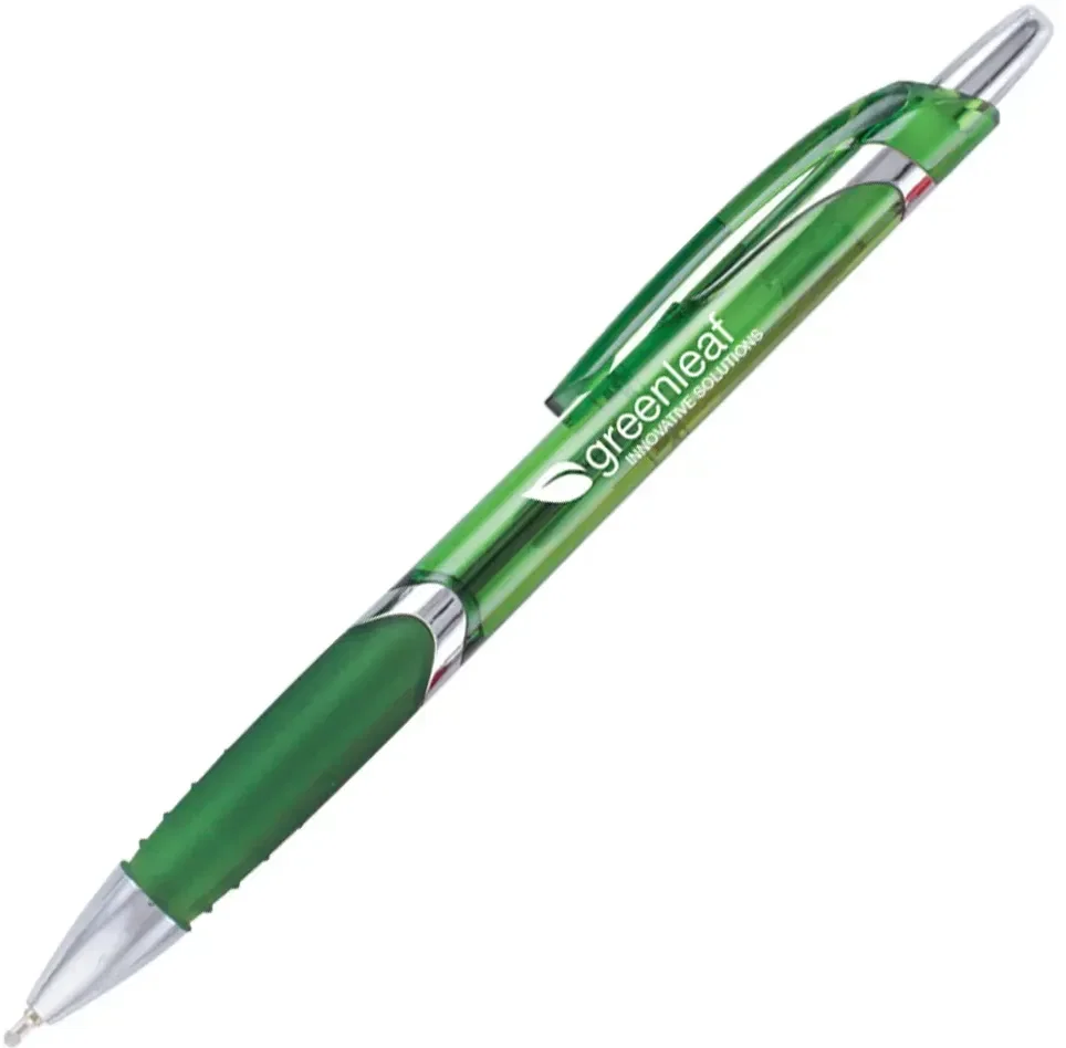 Solana Clear Barrel Click Pen (Black Ink) — view 2