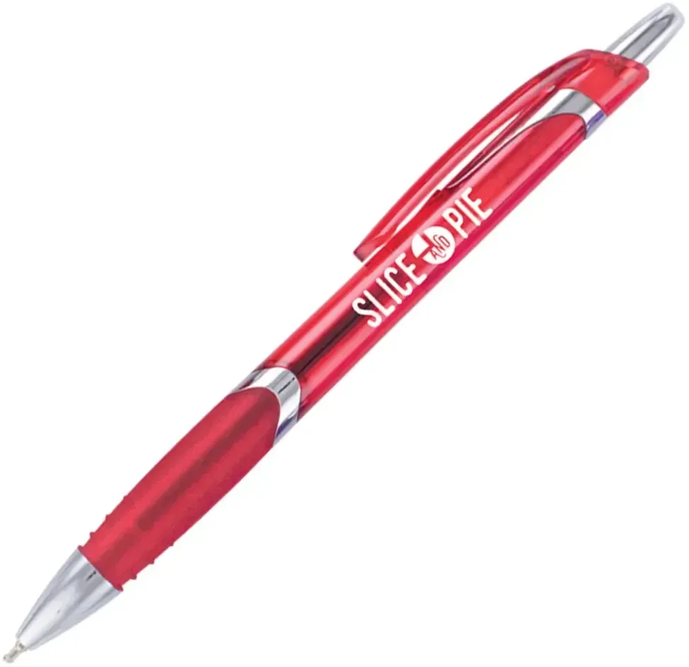 Solana Clear Barrel Click Pen (Black Ink) — view 4
