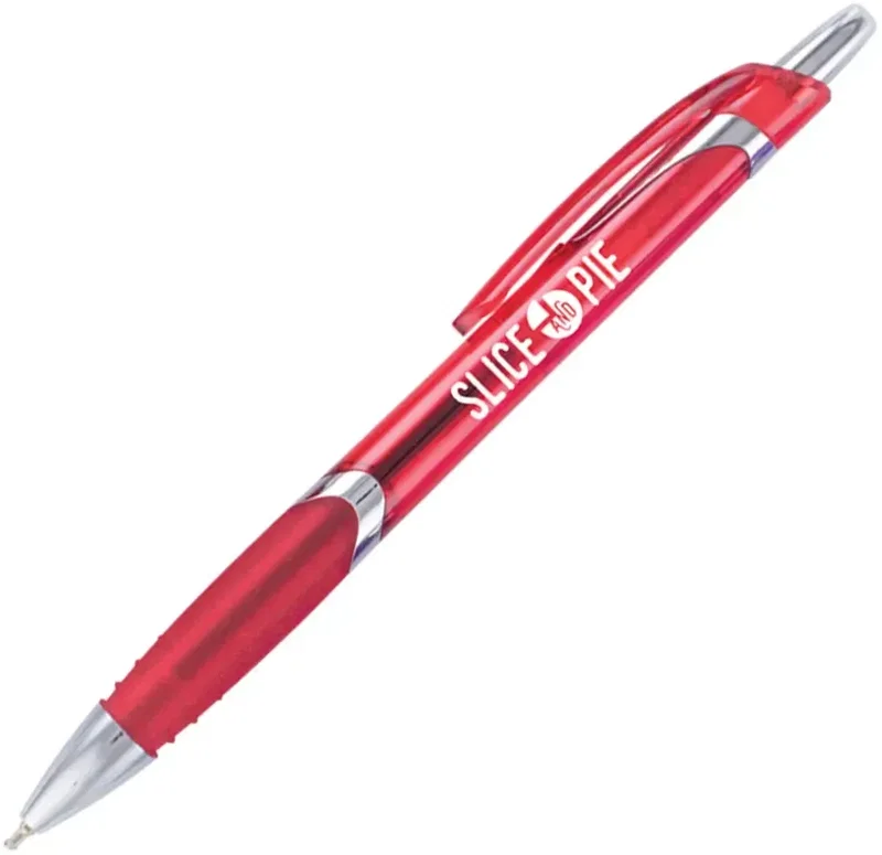 Solana Clear Barrel Click Pen (Black Ink) — view 4
