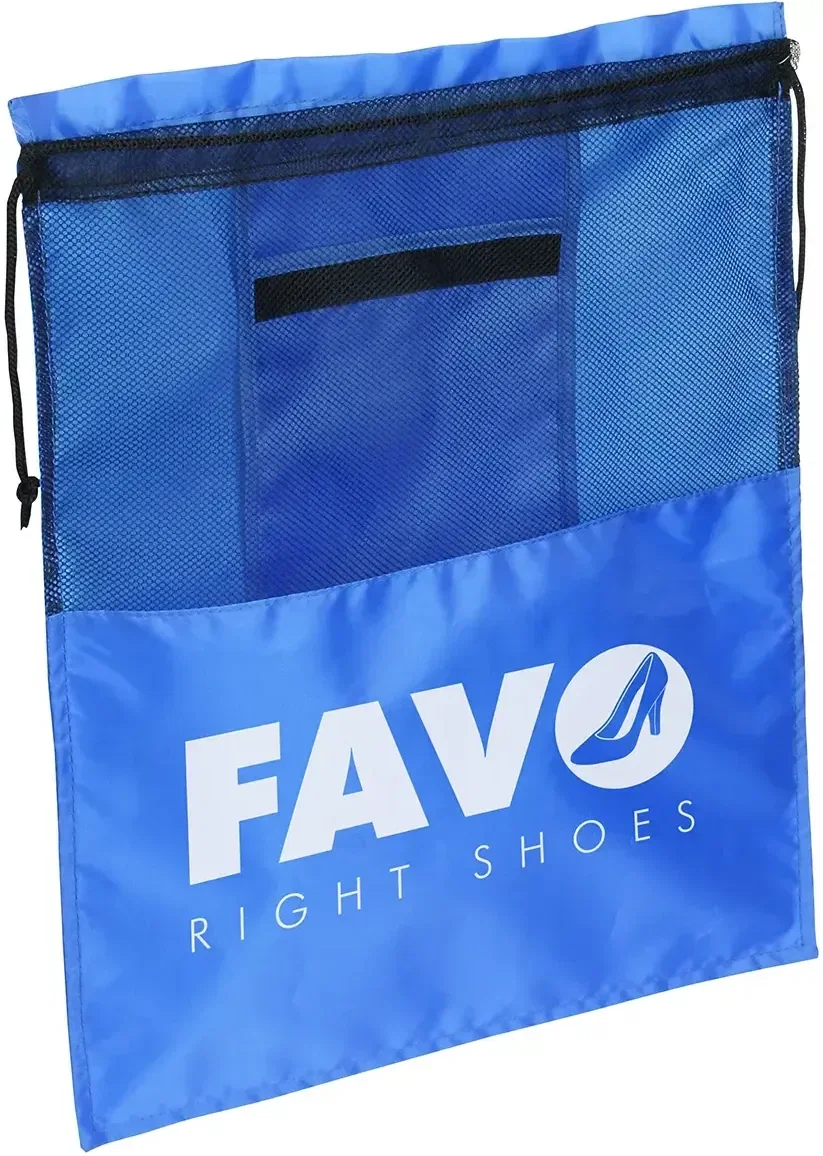 Promotional Solelo vented shoe bag detail of imprint area