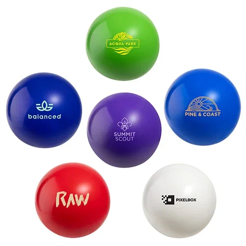 Solid color vinyl custom branded play ball in a bright single color for giveaways