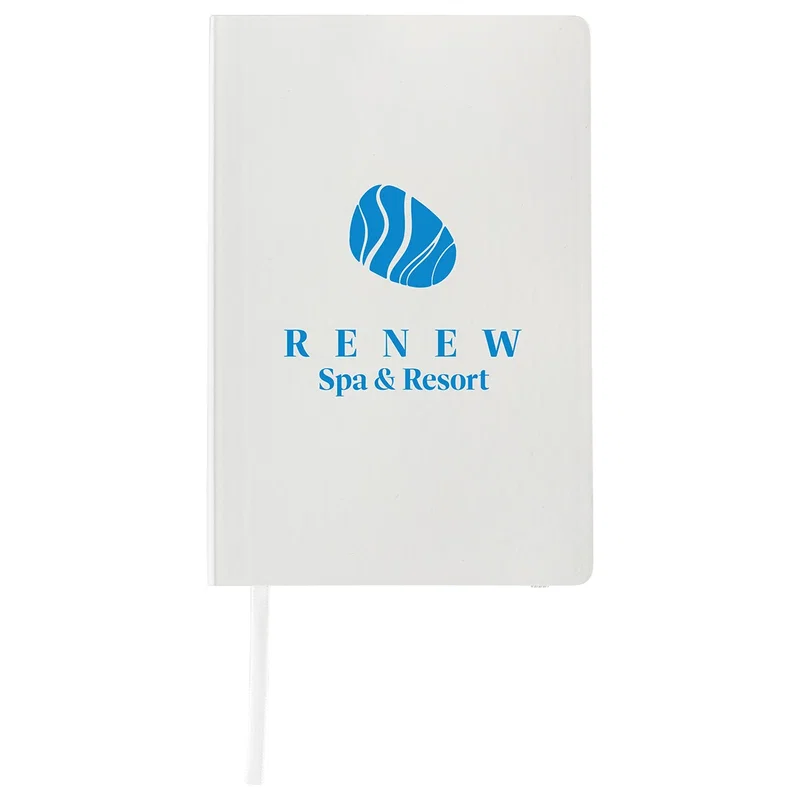 Branded Solstice journal back cover with logo imprint area
