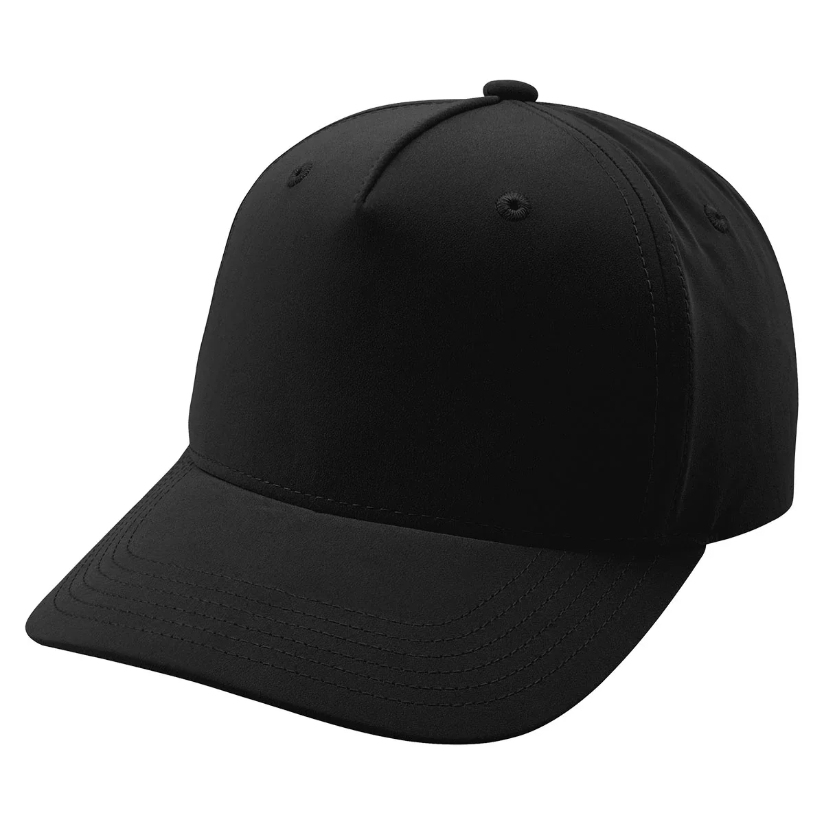 Side profile showing the shaped peak and crown height