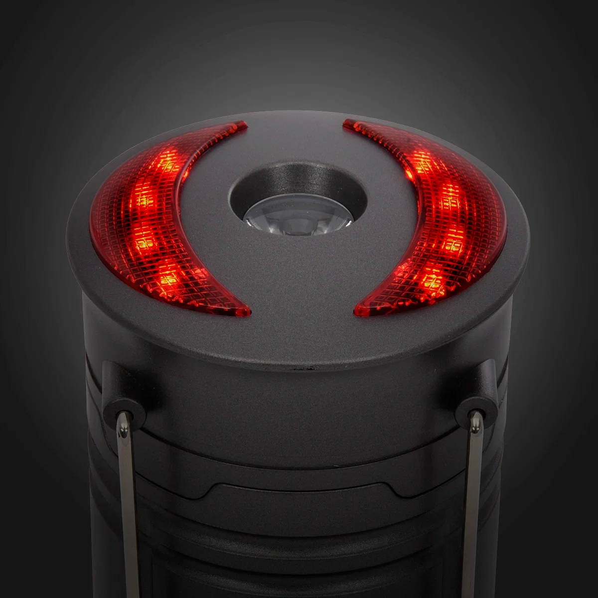 Base of the camping lantern viewed from below