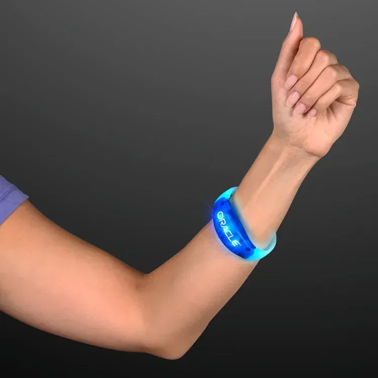 Sound Activated Light Up Blue LED Flashing Bracelets — view 4