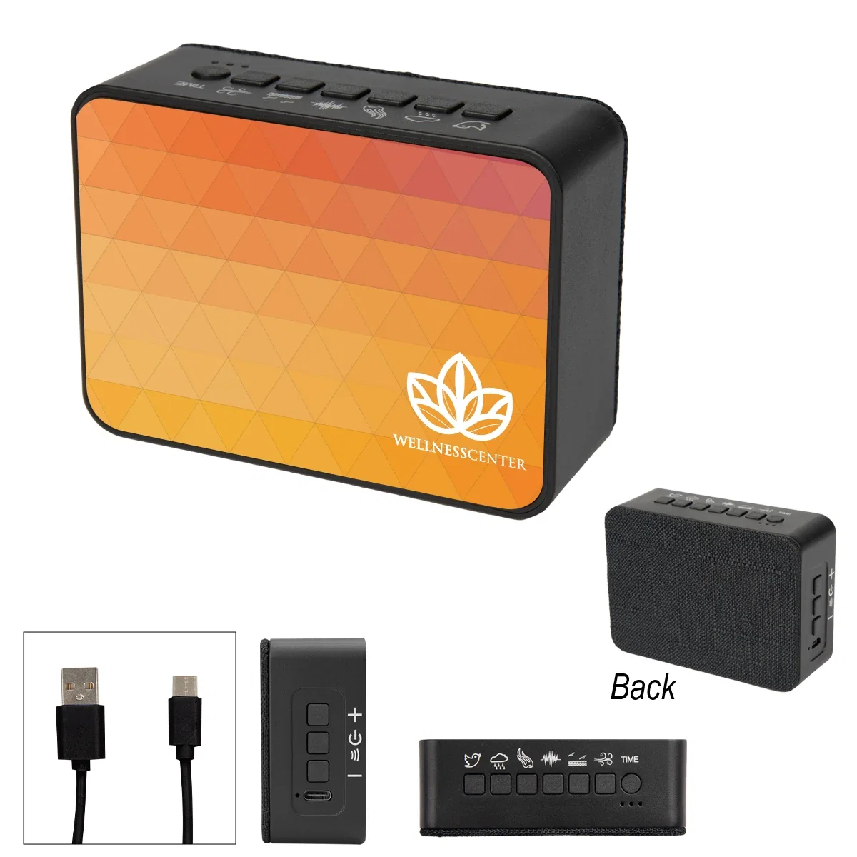 Rear of the travel friendly noise soother
