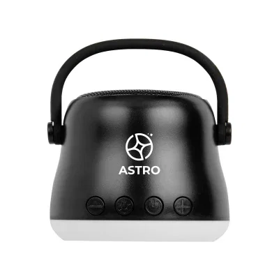 Compact wireless speaker with a light-up ring around the front