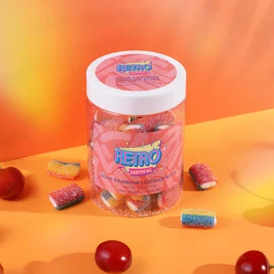 Sour Rainbow Licorice Candy Jar
