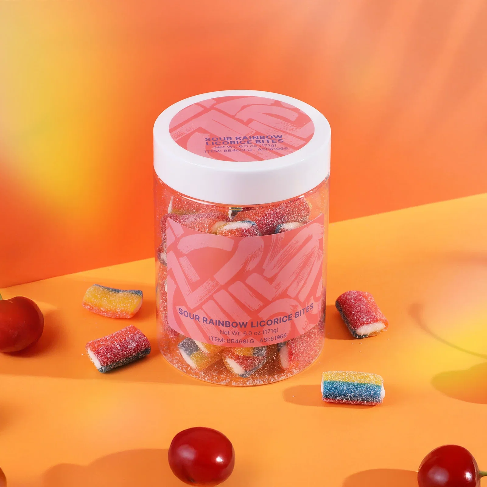 Sour Rainbow Licorice Bites Large Jar — view 3