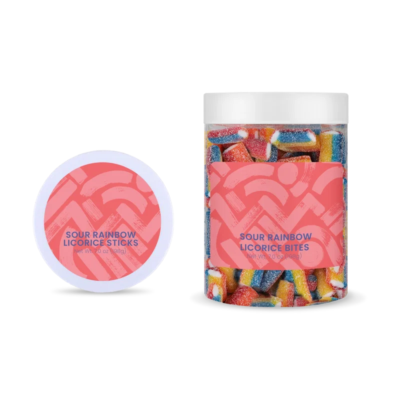 Sour Rainbow Licorice Bites Large Jar — view 4