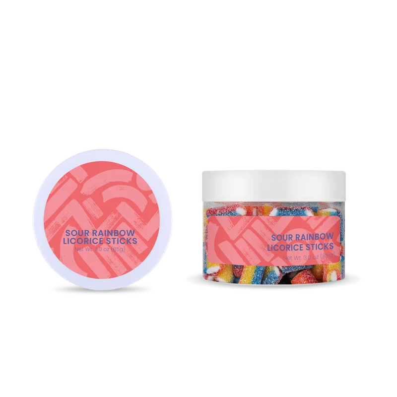 Sour Rainbow Licorice Bites Small Jar — view 4