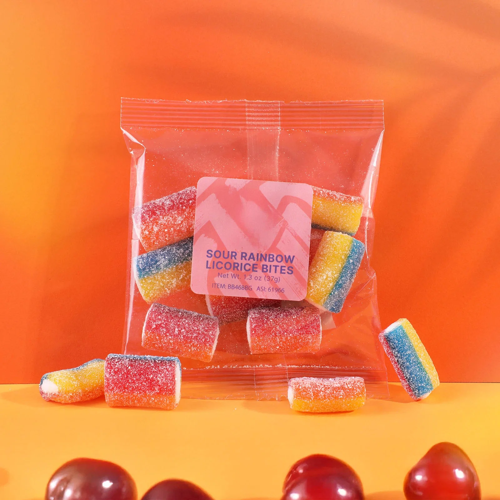 Sour Rainbow Licorice Bites Taster Packet — view 2