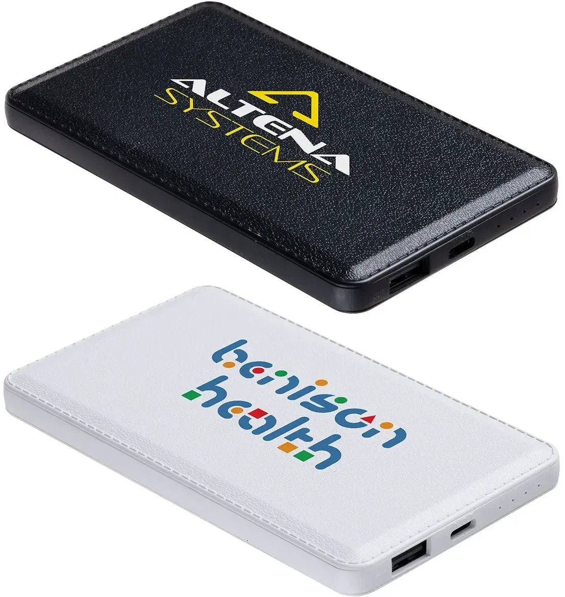 Sovereign 4000mAh Wireless Power Bank, branded charger with logo, front view