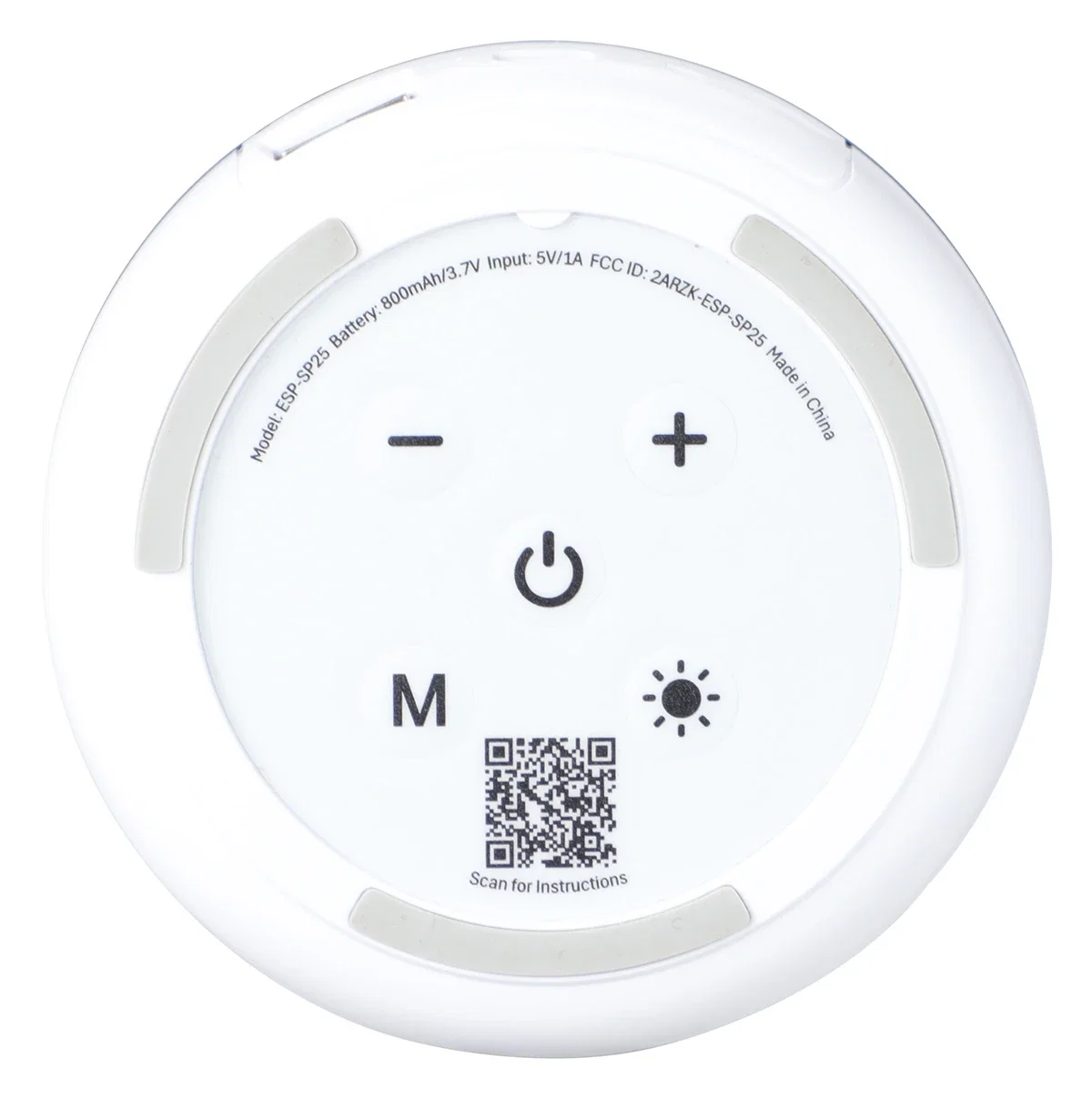 Branded Spark 5W wireless speaker, close-up of custom promotional light-up Bluetooth speaker detail
