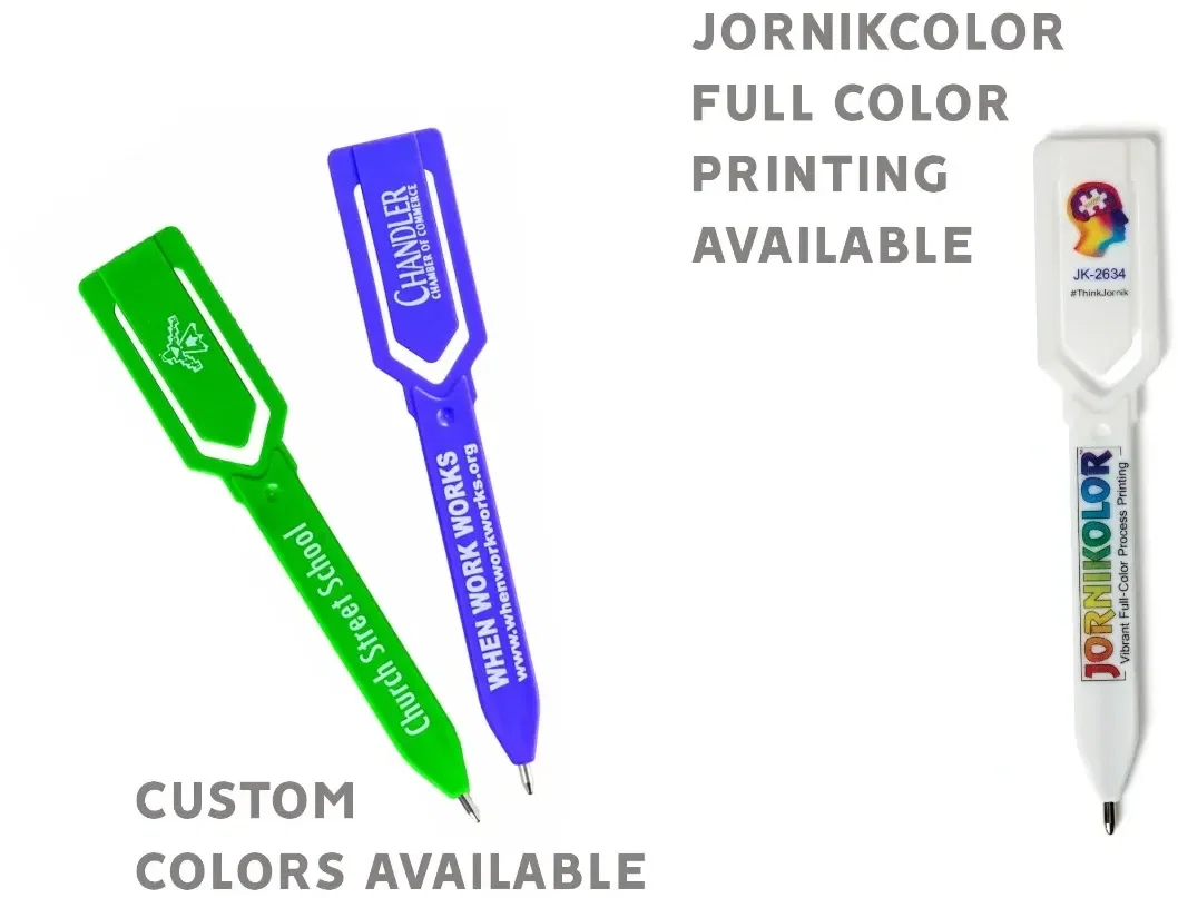 Imprinted Spearhead Bookmark Pen  — view 2