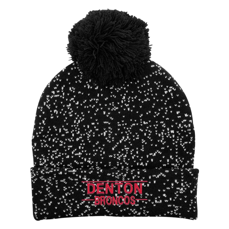 Speckled Pom Beanie With Cuff — view 2