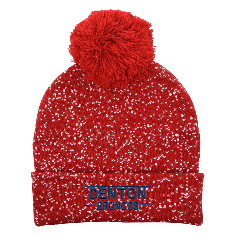 Speckled Pom Beanie With Cuff — view 3