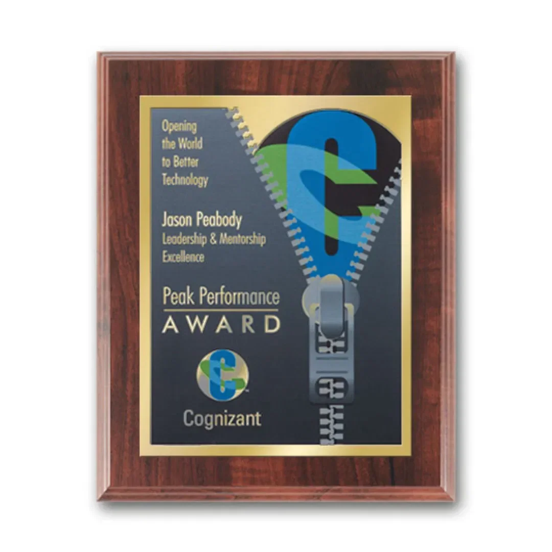 SpectraPrint™ Plaque (Walnut Gold) — view 3