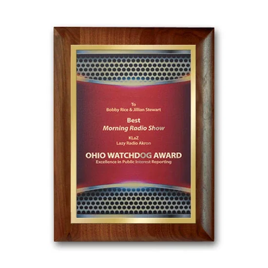 SpectraPrint™ Plaque (Walnut Rolled Edge Gold) — view 3