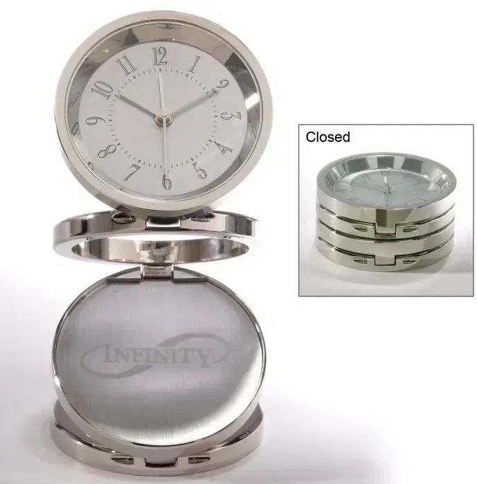 Spiral Polished Metal Desk Clock