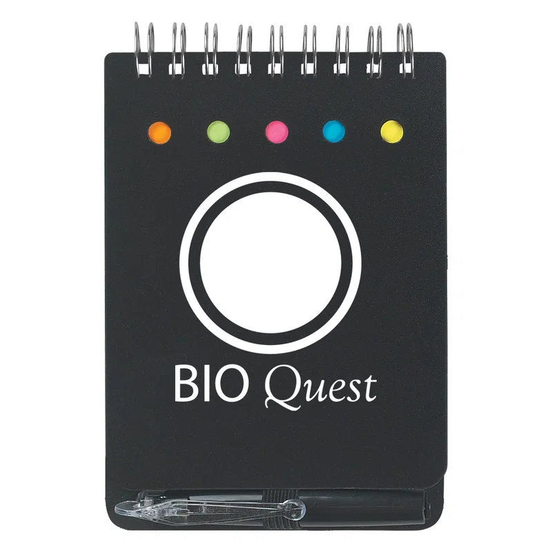 Spiral Jotter With Sticky Notes, Flags & Pen — view 4