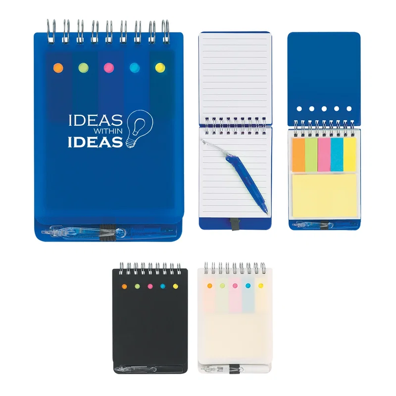 Spiral Jotter With Sticky Notes, Flags & Pen — view 6