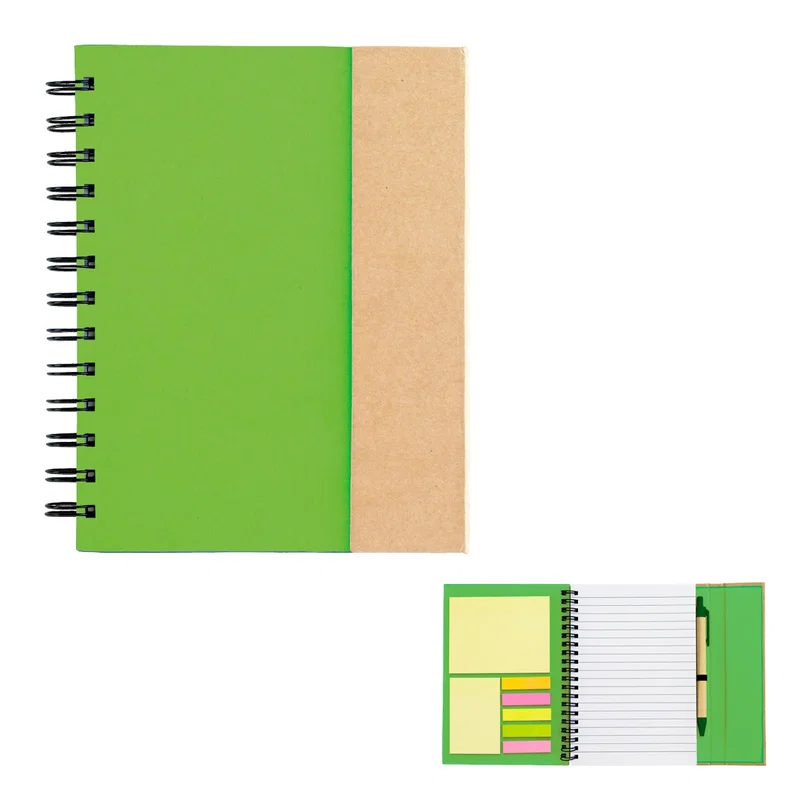 Three quarter view of the closed writing pad