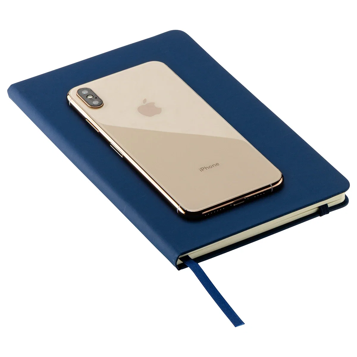 Close-up of the custom Splash Hardcover Journal's logo imprint area
