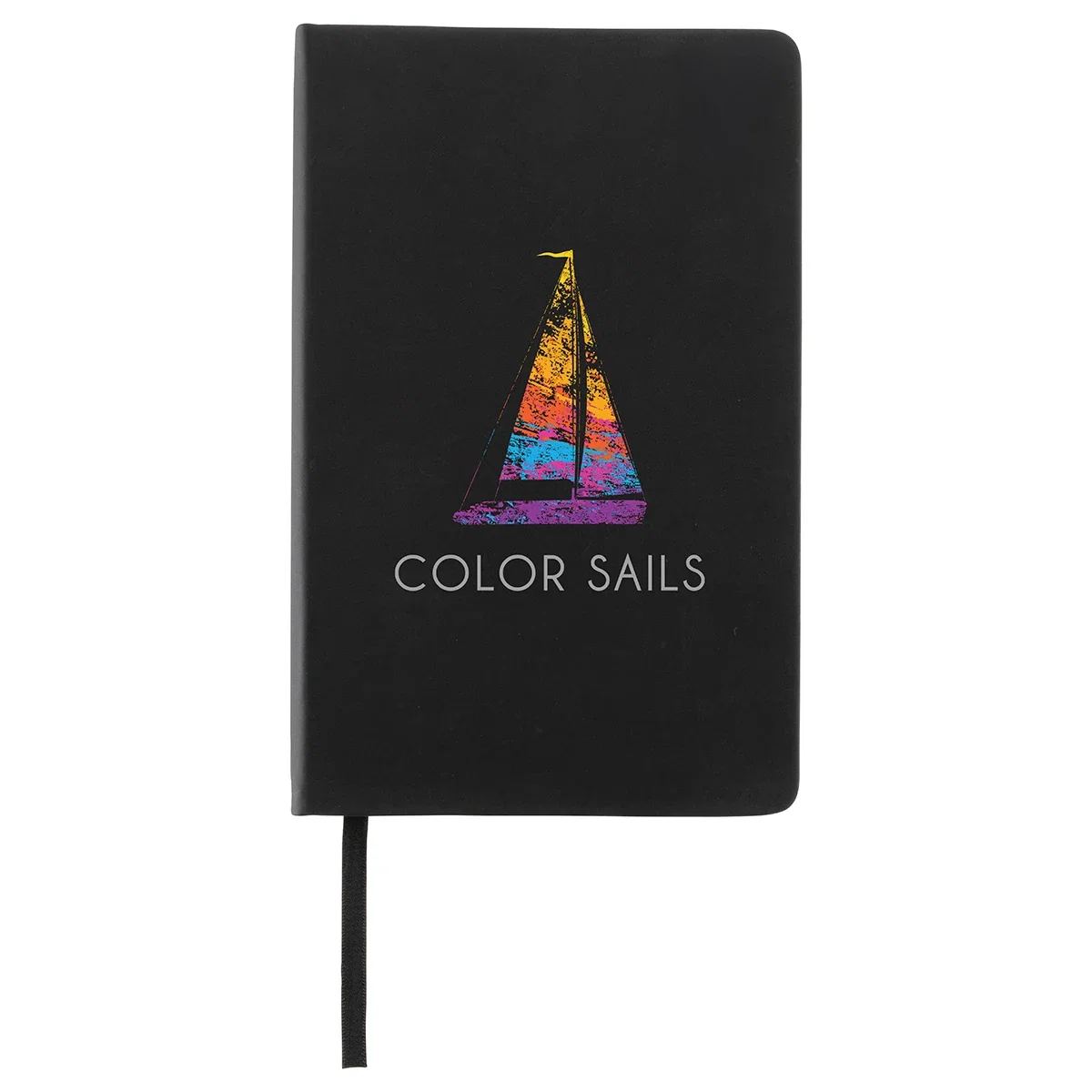 Side profile of the custom Splash Hardcover Journal's hardcover spine